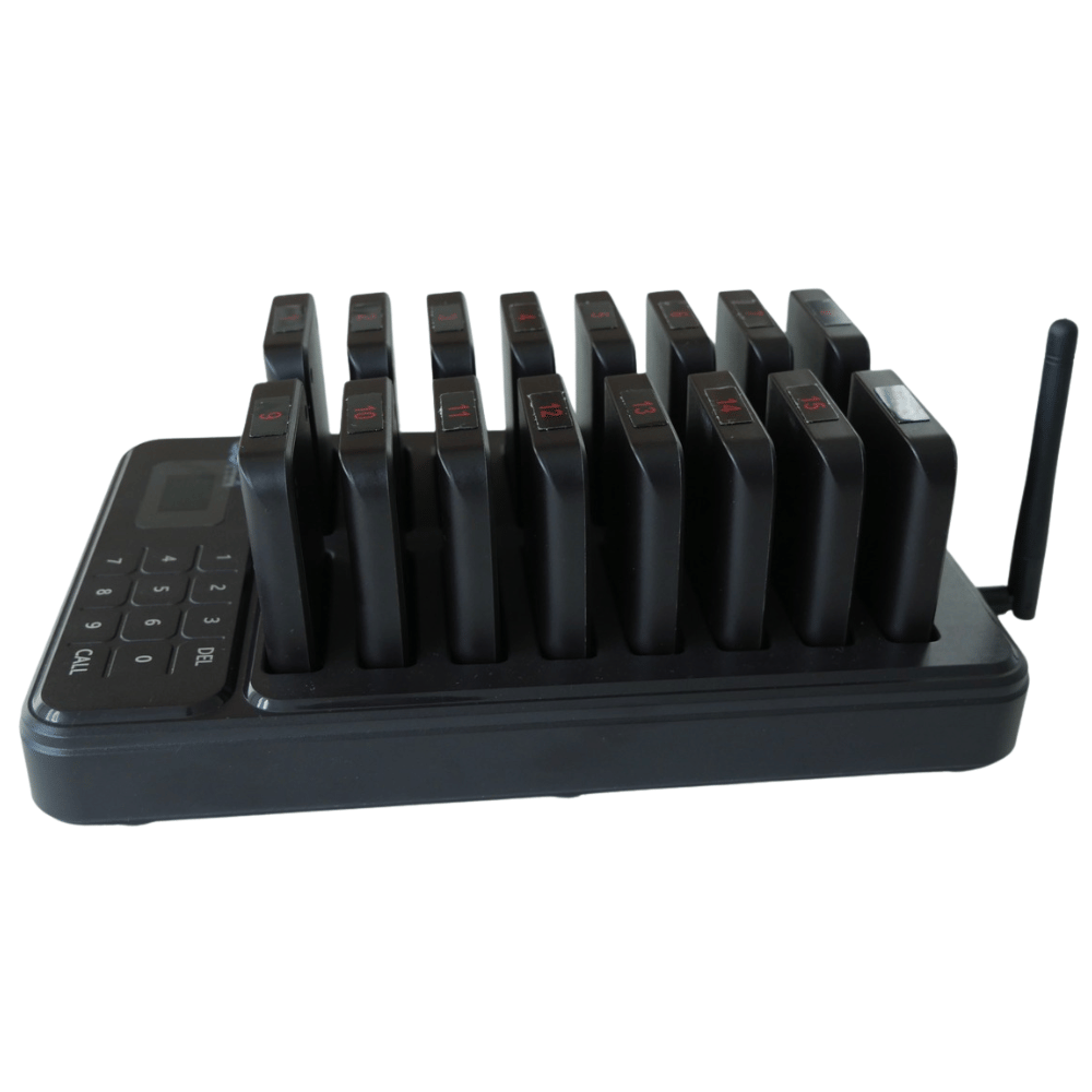 เครื่องเรียกคิวไร้สาย EASYPRINT QS-3116 จำนวน 16 เพจเจอร์ สีดำ